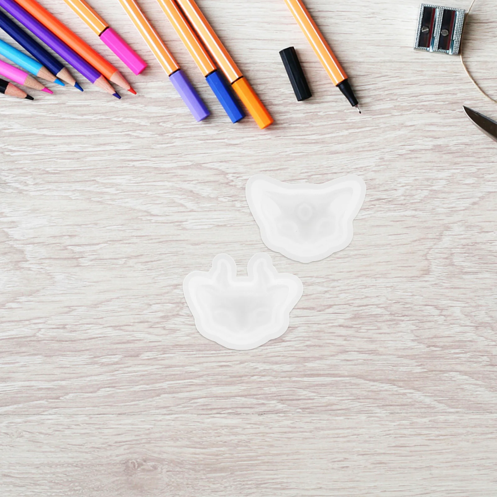 

10pcs Cat Head Silicone Diy Mold For Pendant Making, Epoxy Resin Craft, Small Decor Mold, Crystal Ornament Diy Tool
