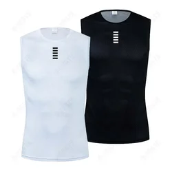 Fietsen Basislagen Reflecterend Vest Wit Fietsshirt Ondershirt Sneldrogend Elastisch Vest Racefietsshirts