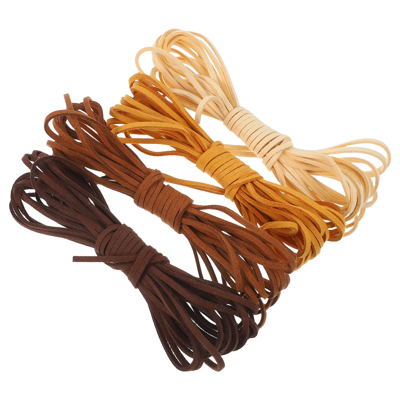 

4 Rolls Korean Soft Faux Suede Cord Braided Necklace Bracelet String Craft Jewelry Making Rope Rope Necklace String for Jewelry