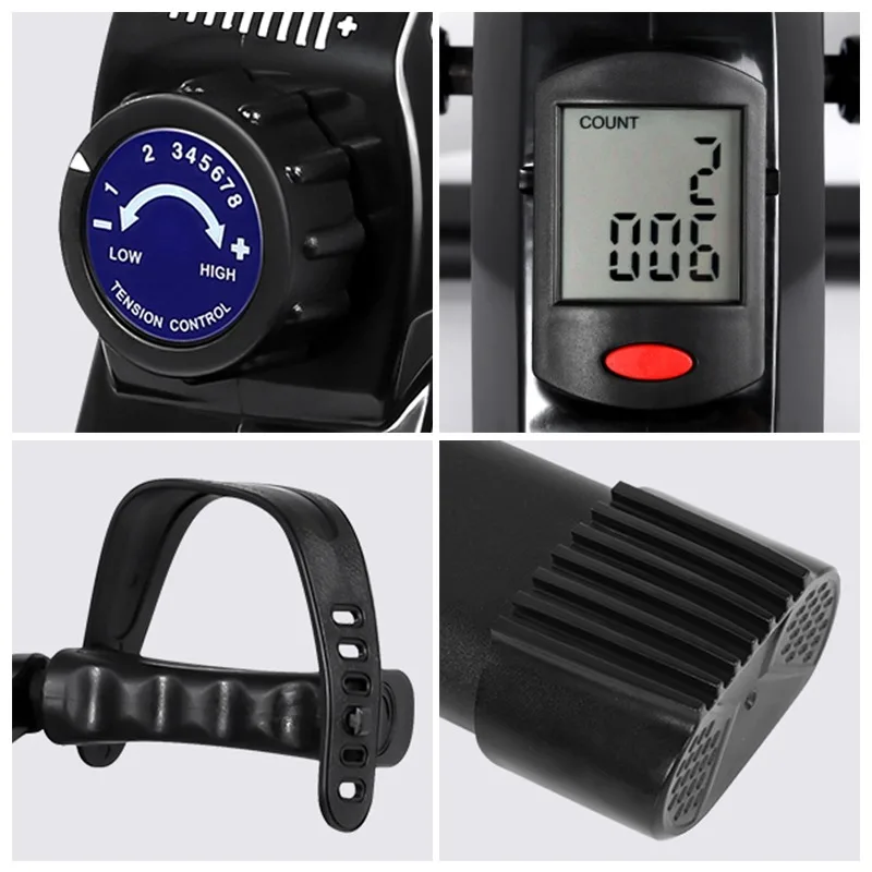 حامل دواسة متعدد الوظائف عالي الجودة، دراجة تمرين مغناطيسية بيضاوية الشكل مع Led وأقدام لكبار السن #3