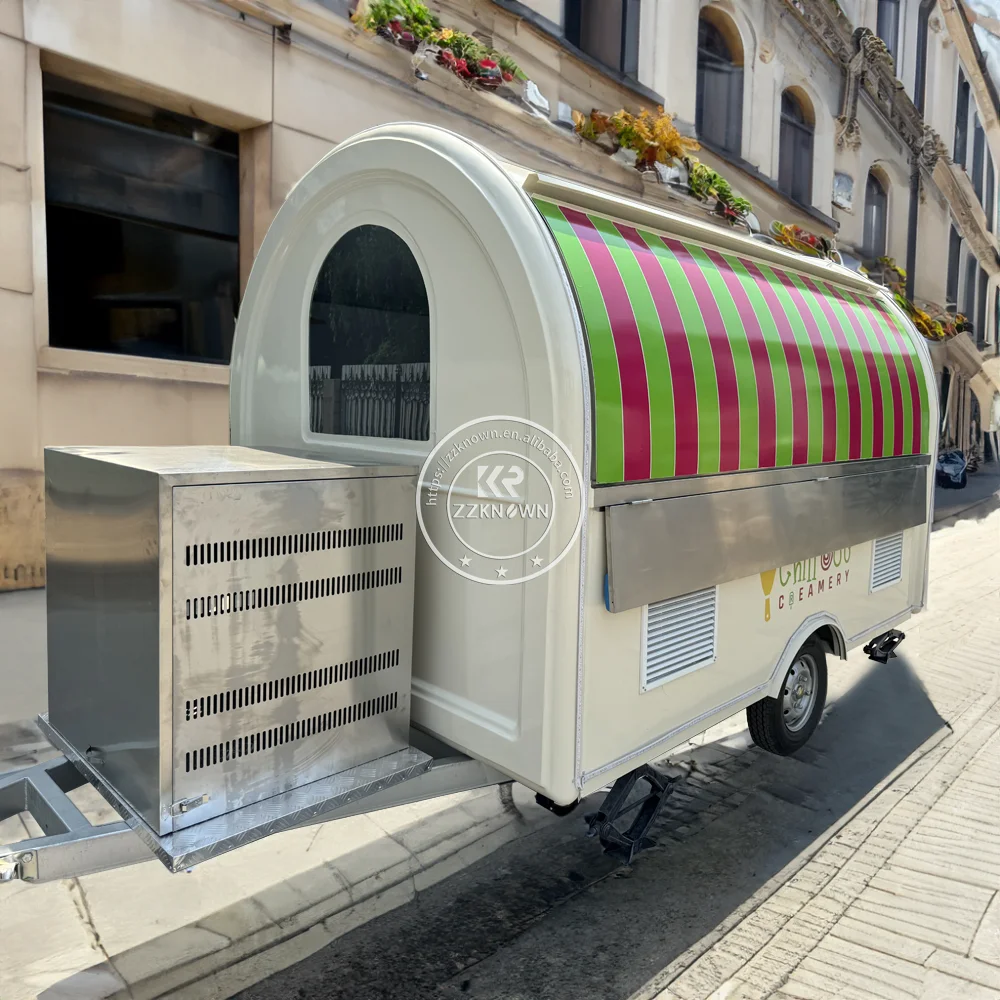 Commercial Catering Trailer Street Pizza Food Trailer Mobile Kitchen Hamburger Concession Portable Food Truck With Full Kitchen