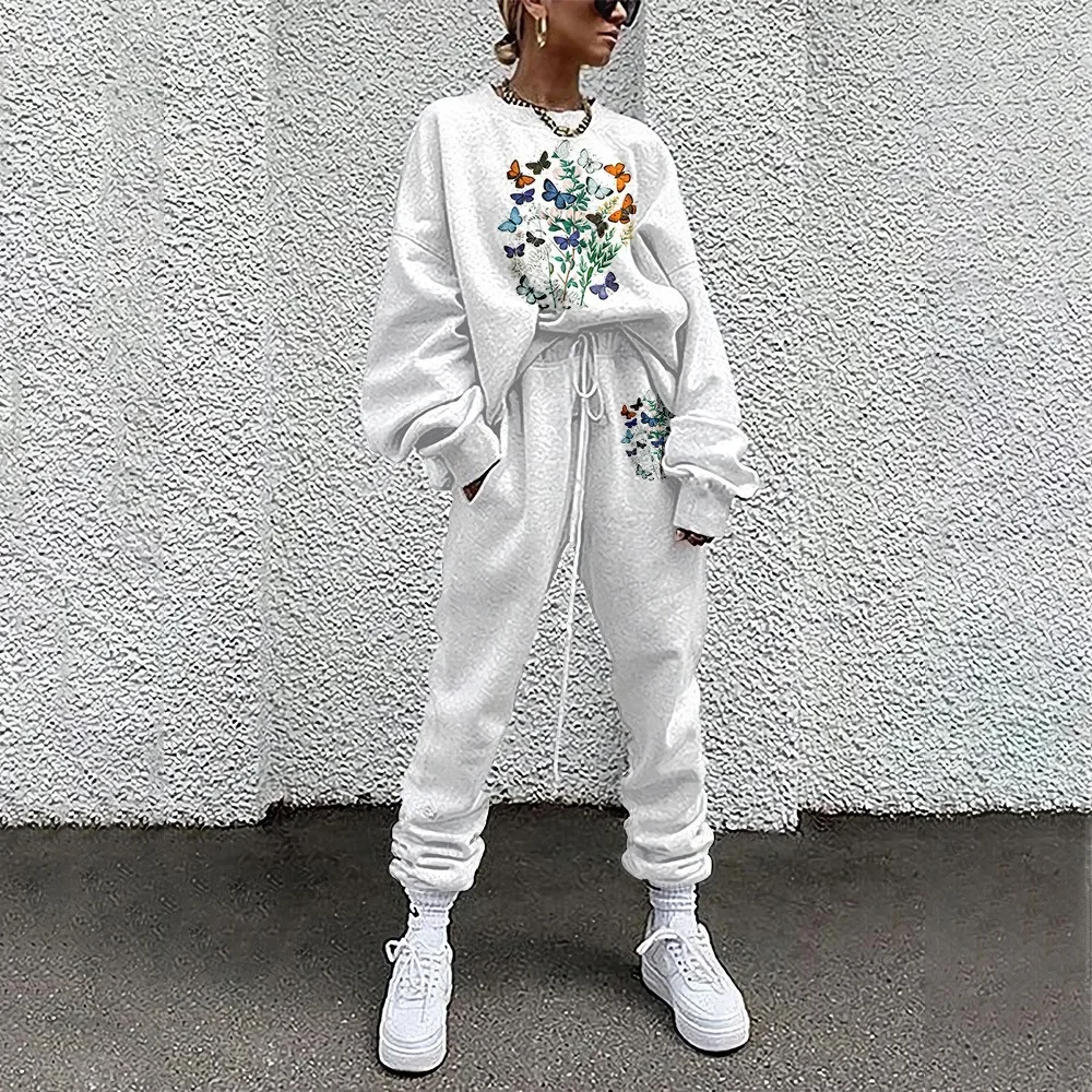 

Autumn Female Hoodies Jumpsuits Trend Tracksuit Street Outfit Two Piece Set Women Clothing Casual Fashion Sportswear Y2K Clothes