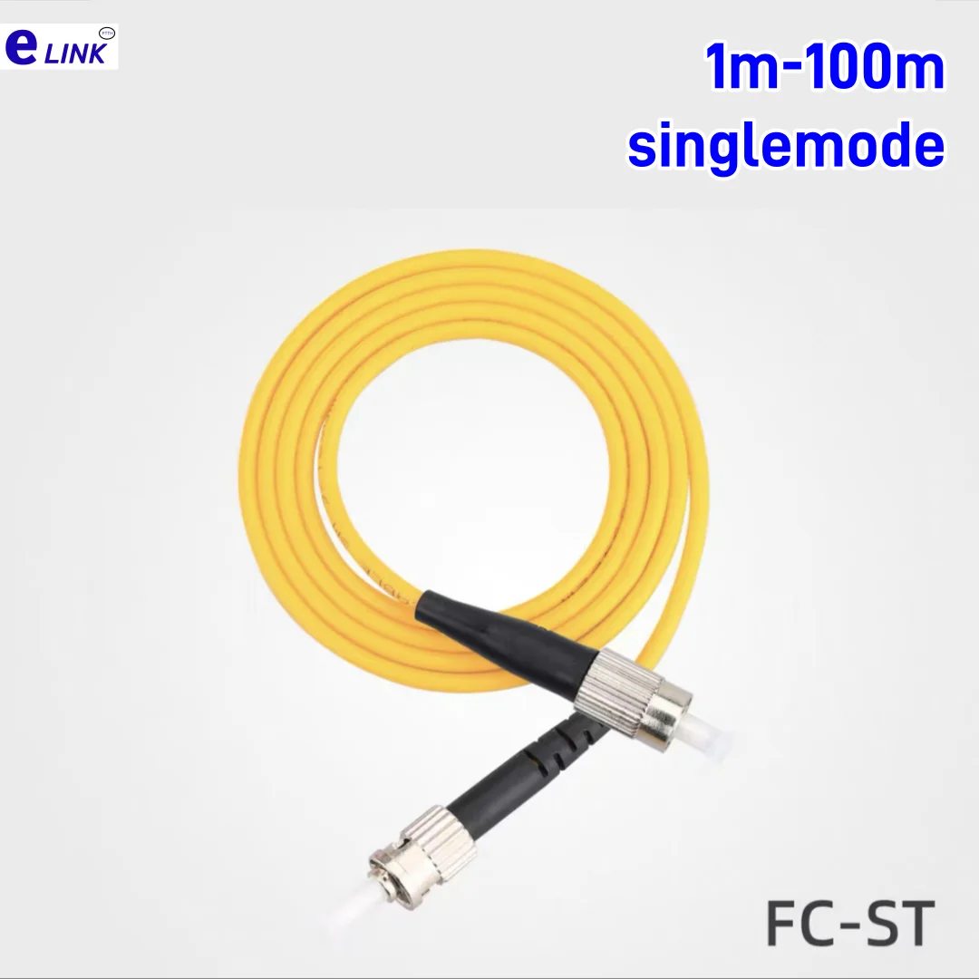

optical patch cord FC-ST 1m 5m 10m 50m 100m simplex SM 30m 20m 3m 2m PVC ST connector fiber jumper G652D free shippment ELINK