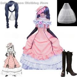 Anime Black Butler Ciel Phantomhive Cosplay Dress Boots Wig Kuroshitsuji Women Lady Lolita Maid Dresses Uniform Cosplay Costumes