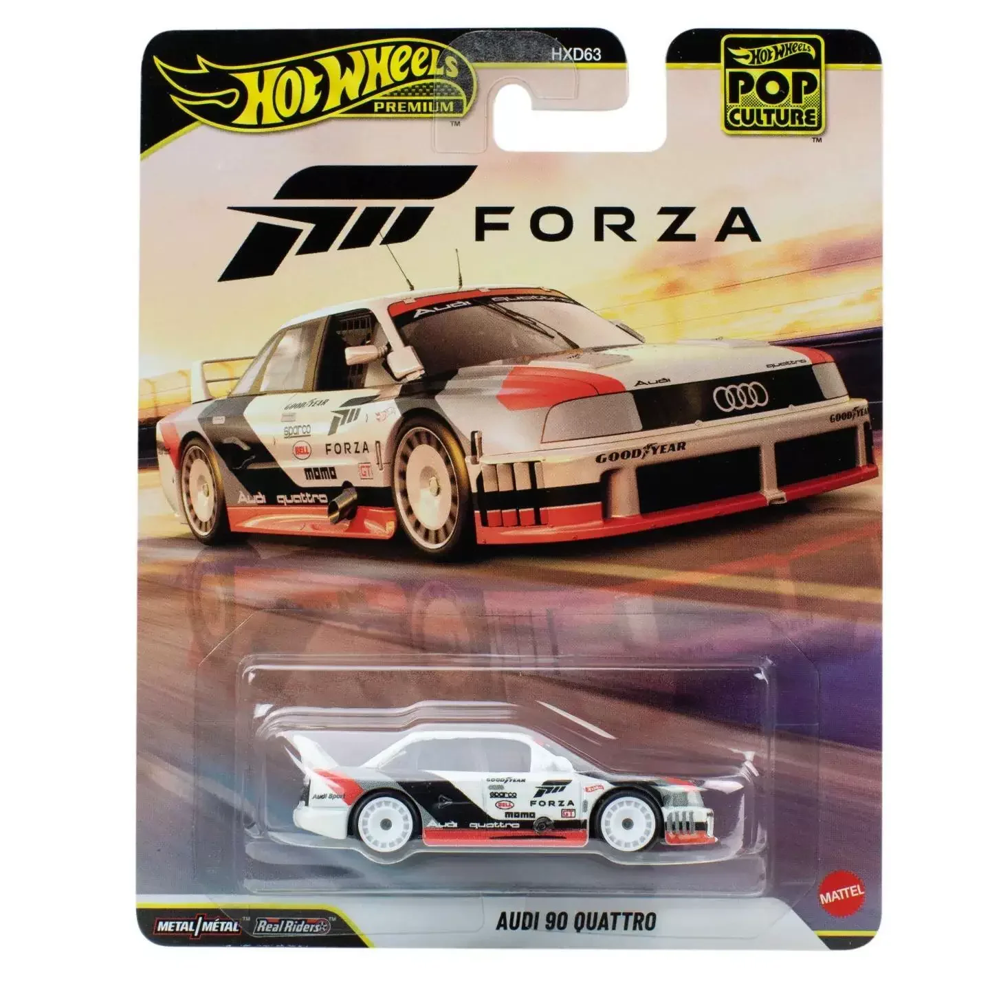 Coche Premium Original Hot Wheels, Juguetes de Cultura Pop, Modelo a Escala 1/64, Diecast Forza Audi 90 Quattro, Vehículos de Juguete, Regalo de Cumpleaños