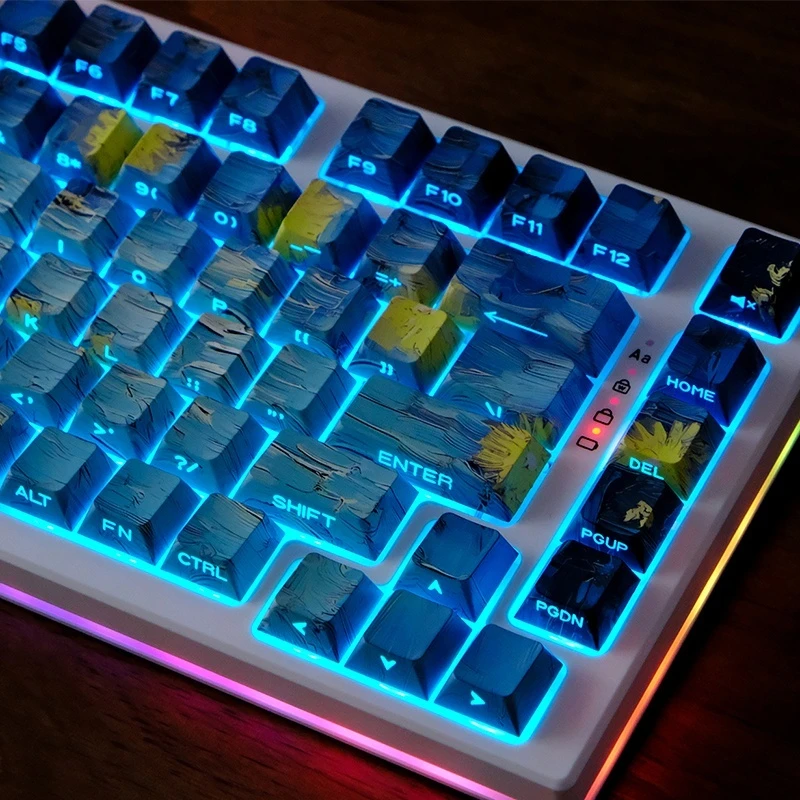 Personalized Creative Keycaps Side Engraved Translucent Heat Sublimation Technology Only Suitable Cross Axis Mechanical Keyboard