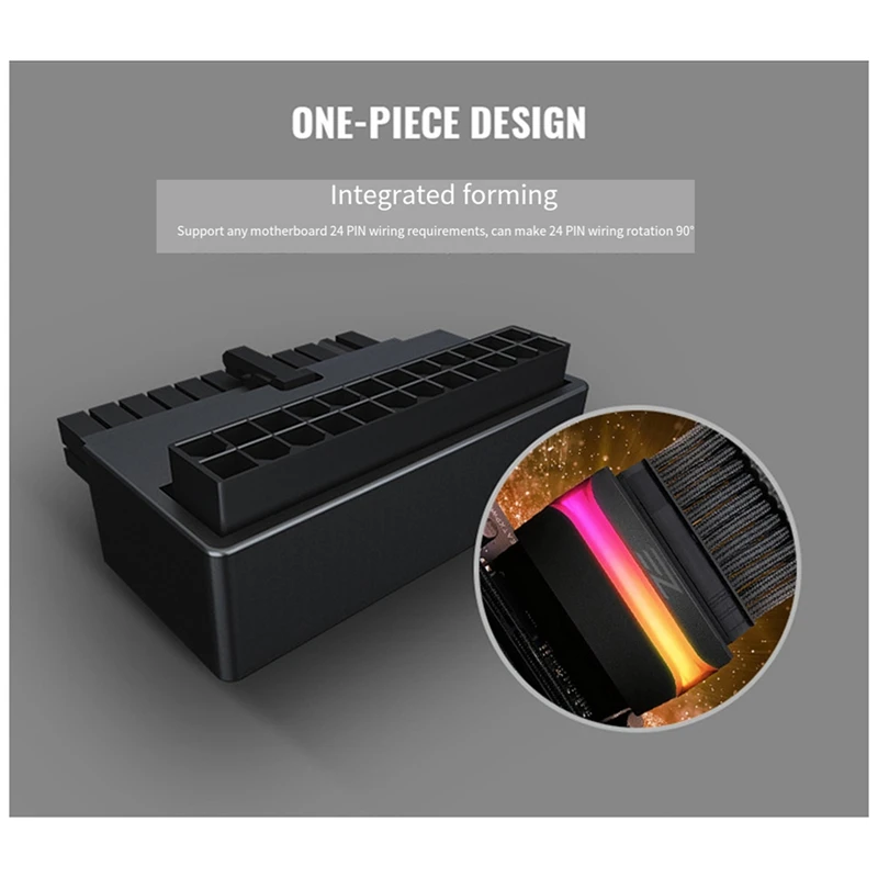 1Set 5V Synchronized 24 Pin Turn Header Computer Motherboard 24P To 90° Connector Turn Alignment Adapter Atx Power Supply ,A