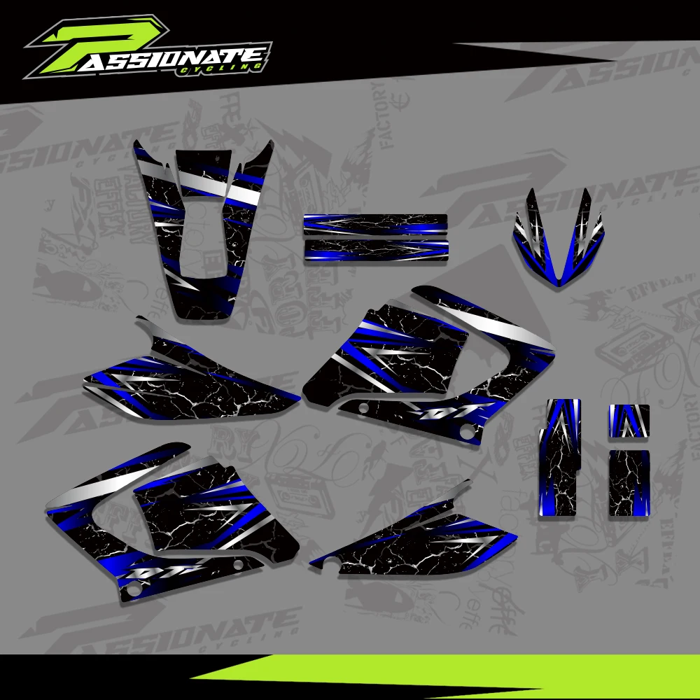 

Motorcycle Background Graphics Decals Stickers kit For Yamaha DTX125 DT X 125 2002 2003 2004- 2007 Decoration Custom Number Name