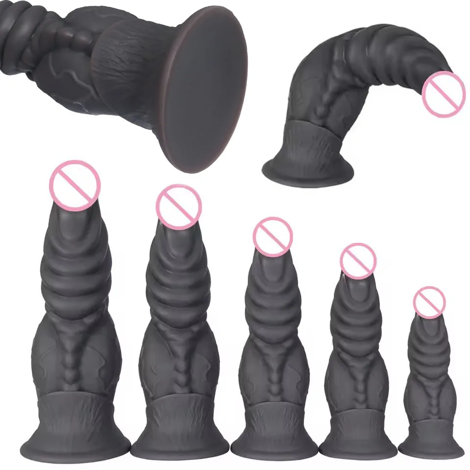 Dildo realista con forma de monstruo, estimulación anal, juguetes sexuales para adultos, para mujeres y hombres mayores de 18 años, pene grande y grueso de silicona, sexshop.