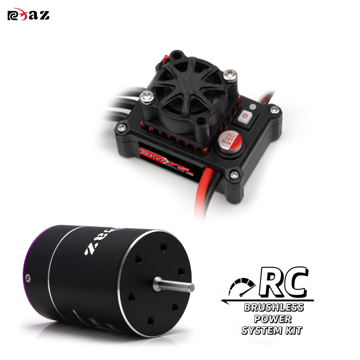 

RCXAZ RC 3650 Бесщеточный двигатель 75A Бесщеточный комплект для осевых автомобилей Traxxas Tamiya RC Off-Road 1/10 Автомобильные аксессуары Грузовик Танк 3650
