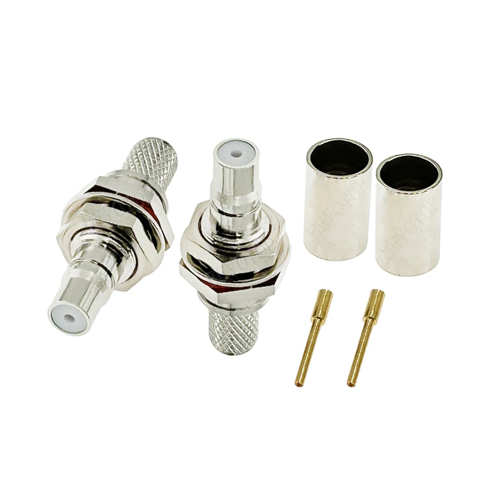 Imagem -03 - Conector Fêmea Jack Bulkhead Fio Crimp Lmr240 rf Cabo Coaxial Lmr240 50 Ohms 504 Ohms 10 Pcs por Lote