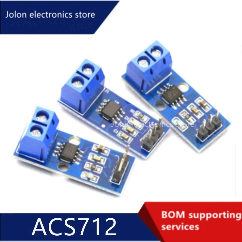Acs712 módulo 5a 20a 30a faixa de detecção de corrente placa salão sensor atual novo