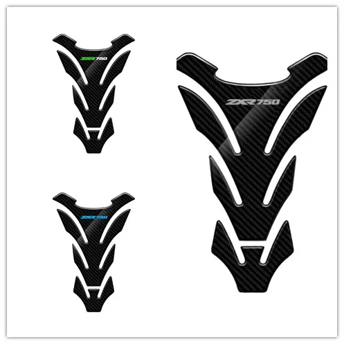 

3D Carbon Fiber Motorcycle Fuel Tank Pad Cover Protector Decal Stickers For Kawasaki ZXR750 ZXR 750