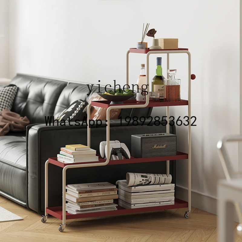 B-4 sofa edge mobile trolley bedroom bedside table simple small table floor flower stand table