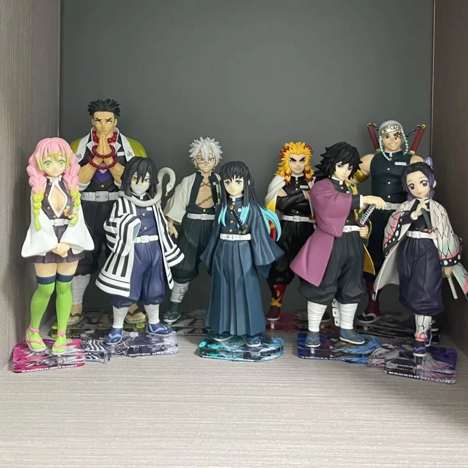 New Anime Ornament Kimetsu No Yaiba Figure 18cm Nezuko Tanjirou Mitsuri Shinobu Zenitsu Kyoujurou Action Figural Model Toy Gifts view 6