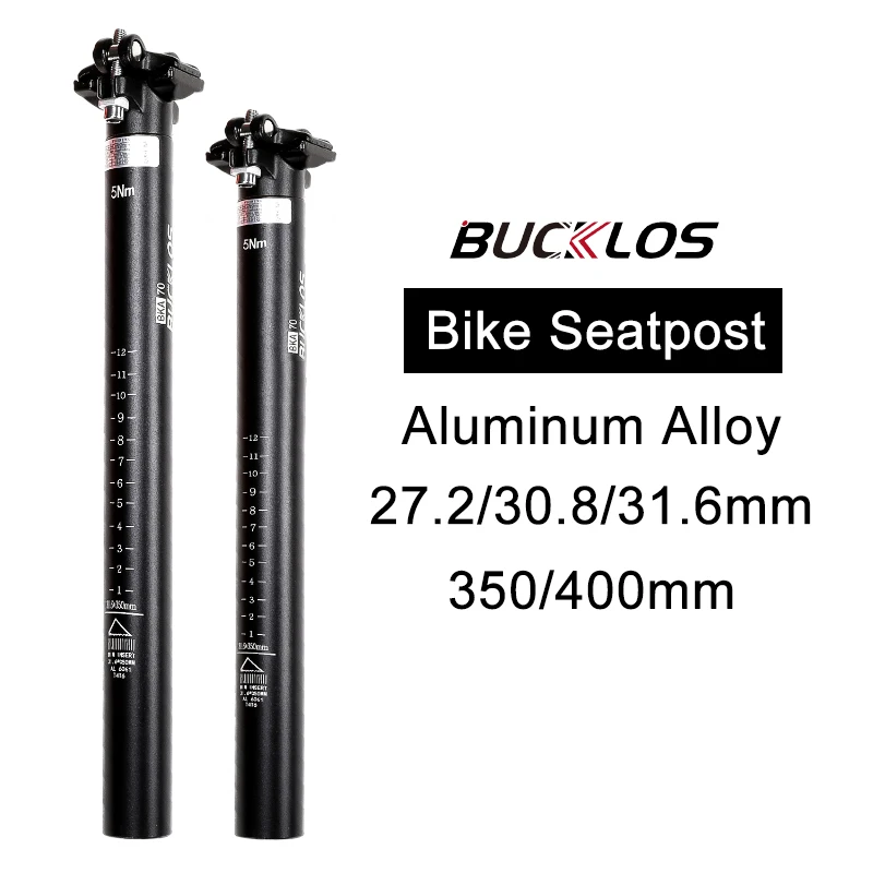BUCKLOS 27.2 مللي متر 30.8 مللي متر 31.6 مللي متر دراجة Seatpost سبائك الألومنيوم دراجة هوائية جبلية السرج آخر دائم الطريق مقعد الدراجة أنبوب للدراجات