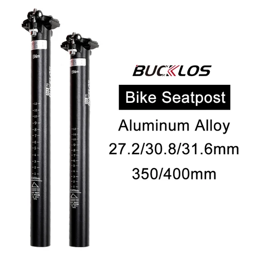 BUCKLOS 27,2mm 30,8mm 31,6mm tija de sillín de bicicleta aleación de aluminio tija de sillín de bicicleta de montaña tubo de sillín de bicicleta de carretera duradero para ciclismo