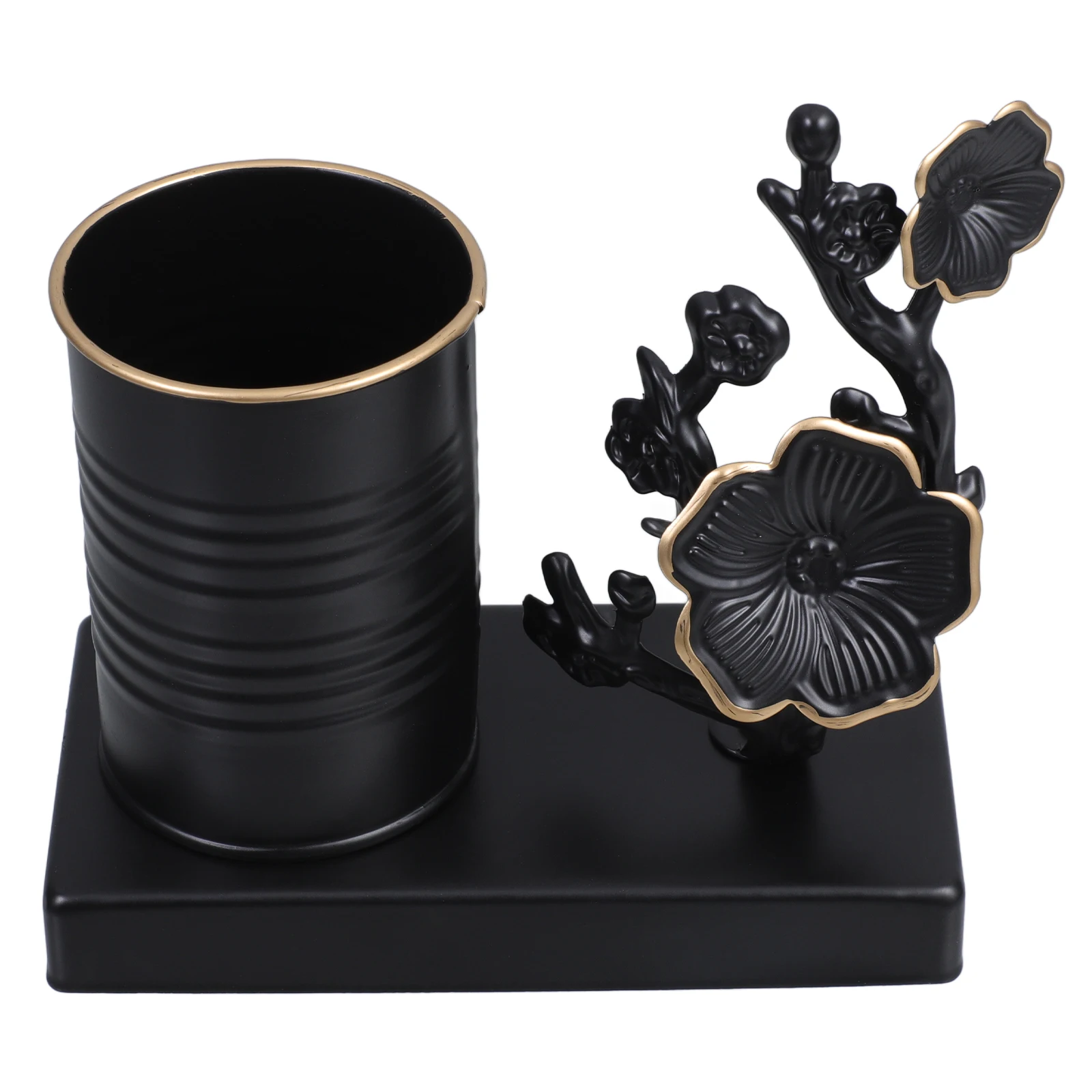 

Iron Plum Blossom Pen Holder Desk Decor Home Office Accessories Cup for Convenient Container Holders Gadgets Desktop