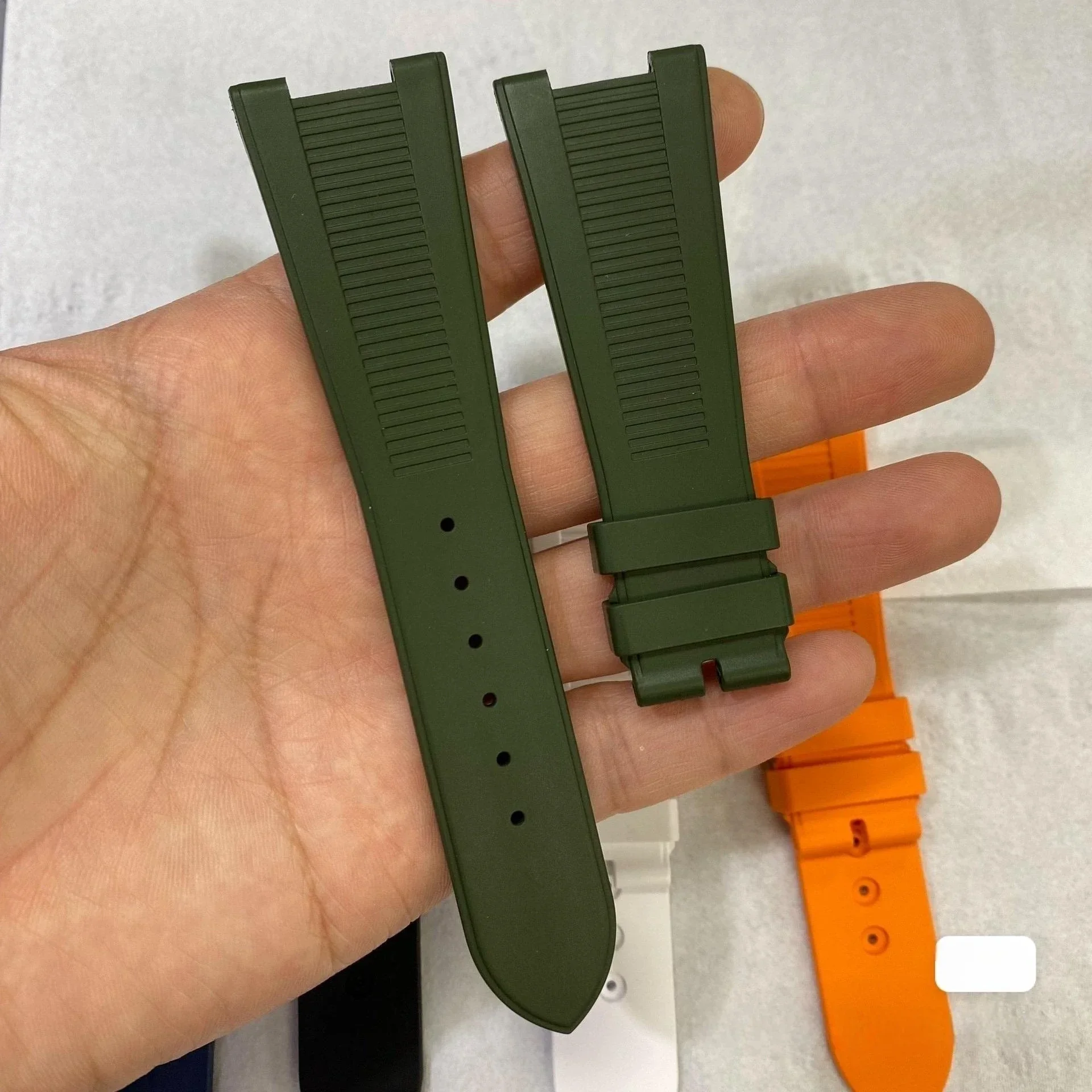 AAA FKM Fluororubber Watch Band For Patek Strap Philippe For Nautilus Watchband 5711 5712  5980 Original Interface