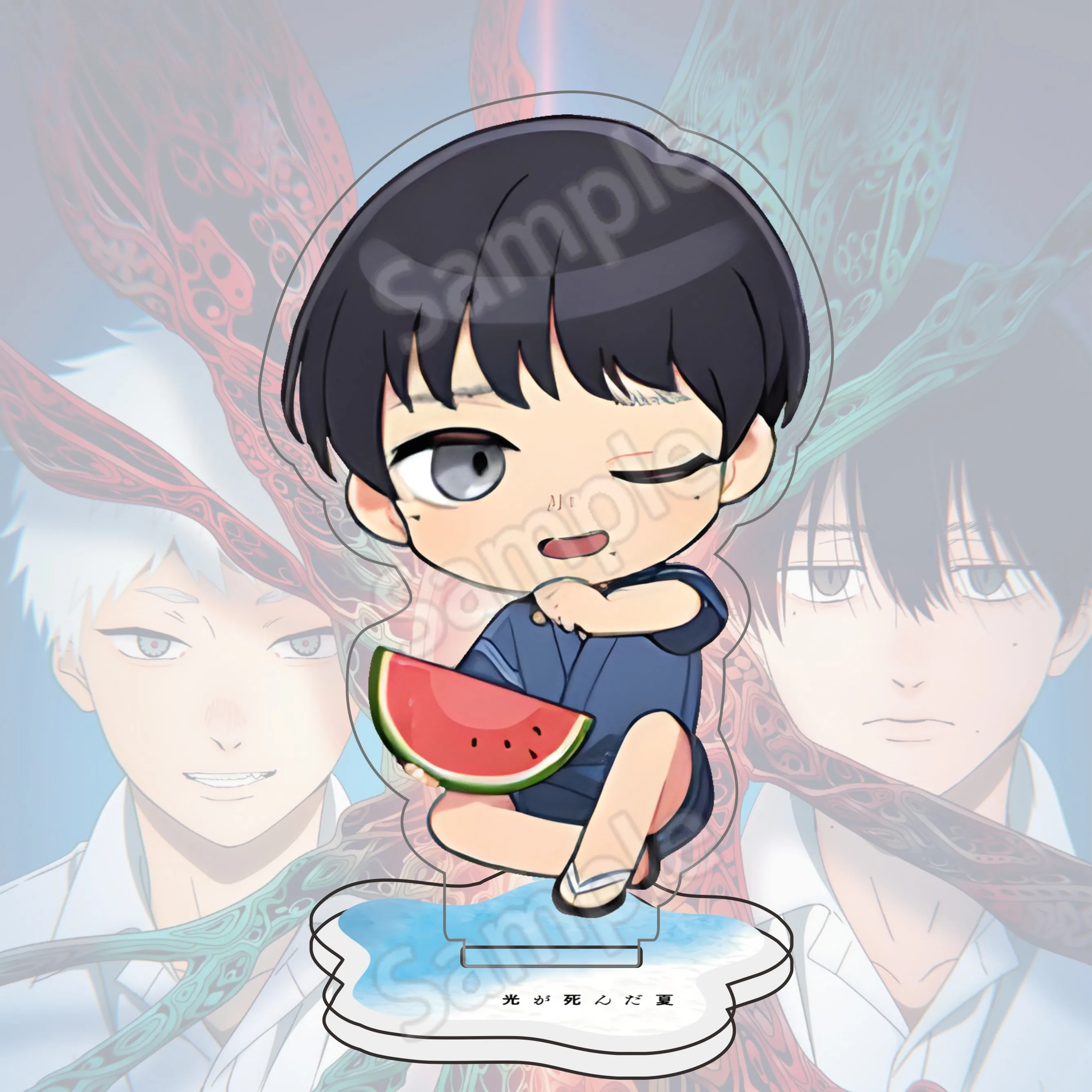 جديد "الصيف Hikaru Died" أنيمي 10 سنتيمتر الاكريليك نموذج حامل Yoshiki Tsujinaka-Hikaru Indou سطح المكتب الشكل الديكور مروحة هدية #2