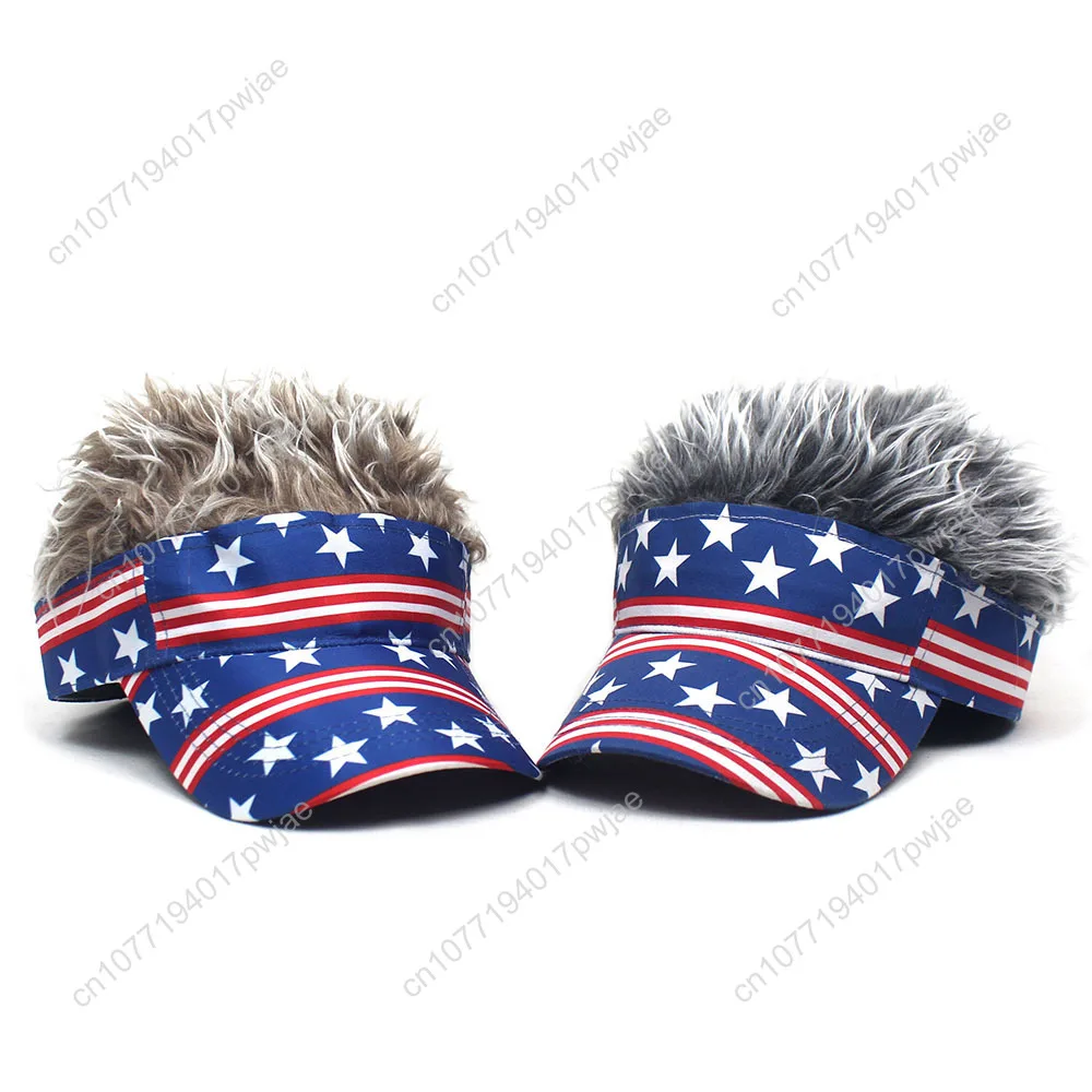 Stylish new five-pointed star baseball cap, street dance hip-hop hat, funny furry hat view 5