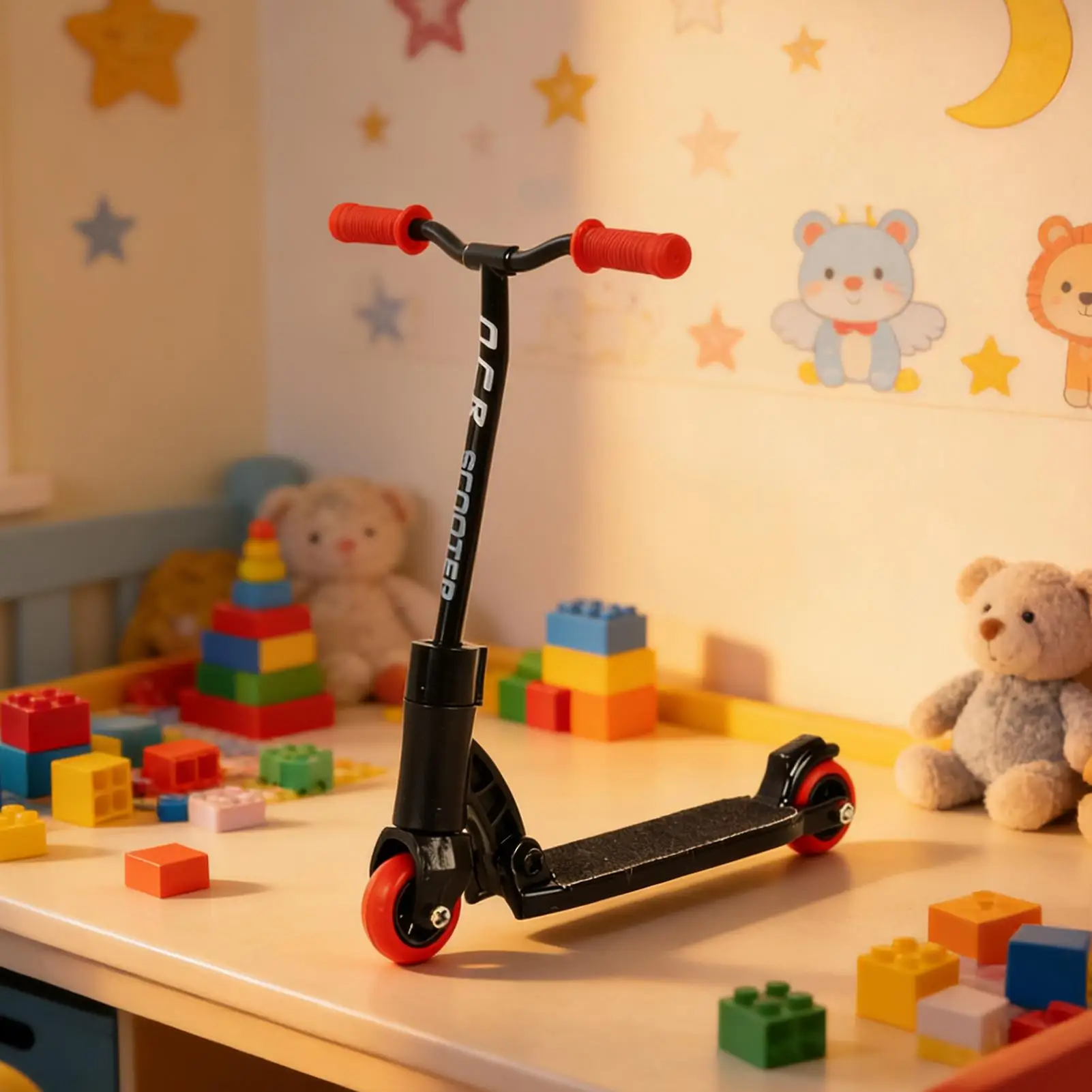 Finger Scooter Mini Foldable Tabletop Decoration Cute Finger Scooter Toy For Kids Teens Adults Collectors Home Office Bedroom