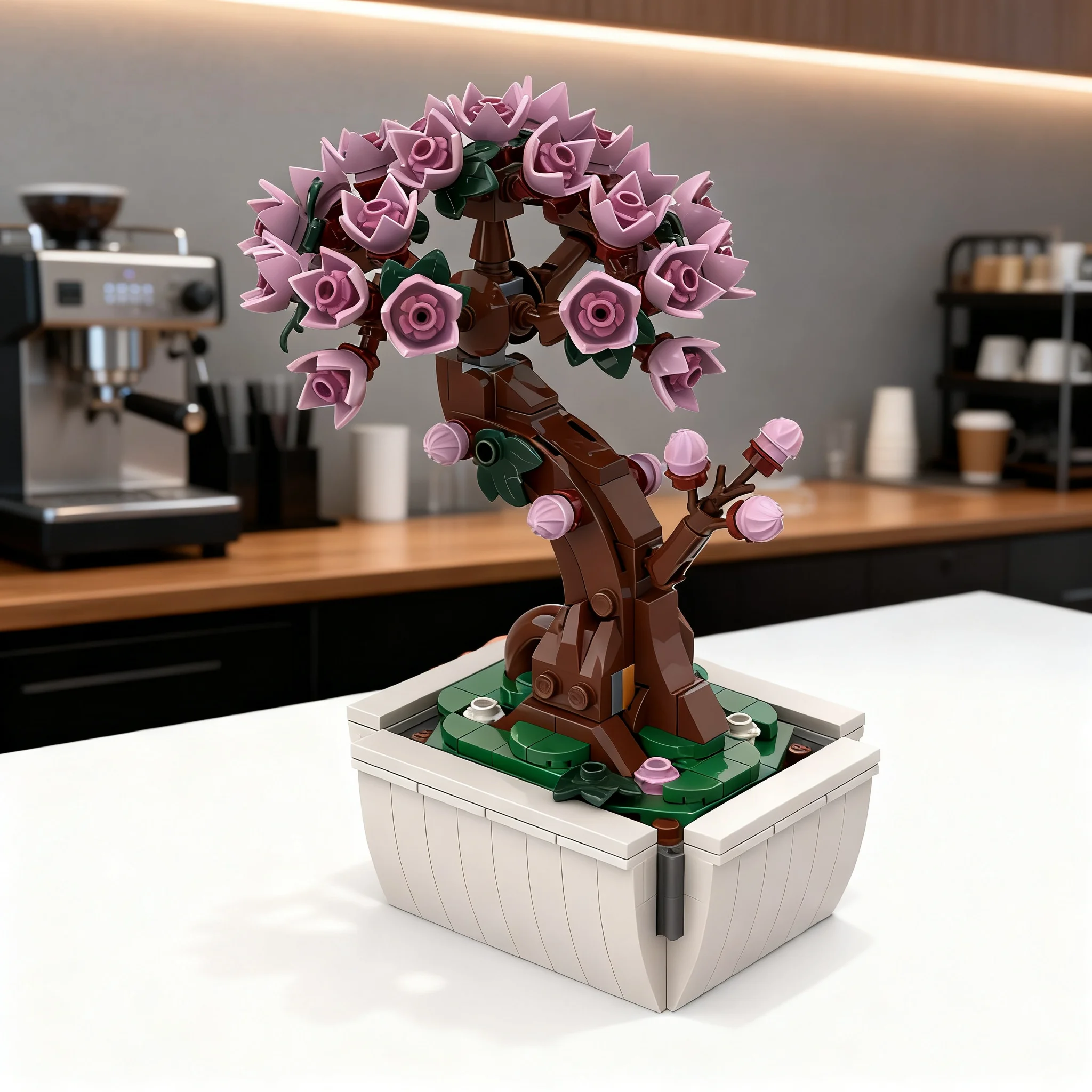 313pcs MOC BOTA-01 Cherry Blossom – Pink Version Botanicals Model Building Blocks Construction Toy Christmas Gift 3D Creative