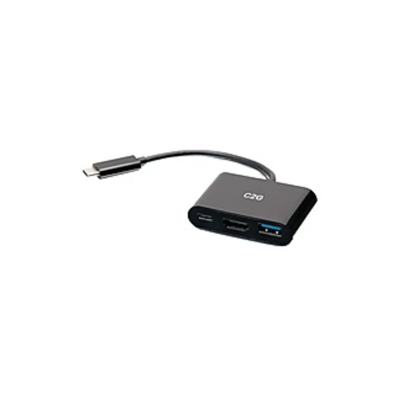 

C2G C2G54453 USB-C Мини-док-станция 3-в-1 — черная — способность зарядки — 4K — 3840 x 2160 — 3 x USB — используется — как новый
