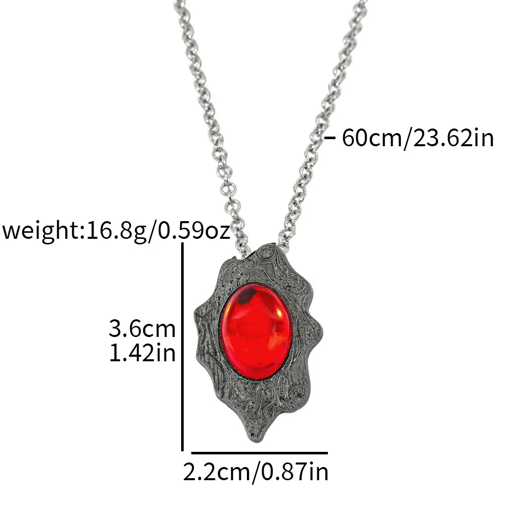 DMC Devil Maycry Dante Pendant Necklace Red Resin Amulet Choker Jewelry for Women Men Devil Hunter Perfect Gift