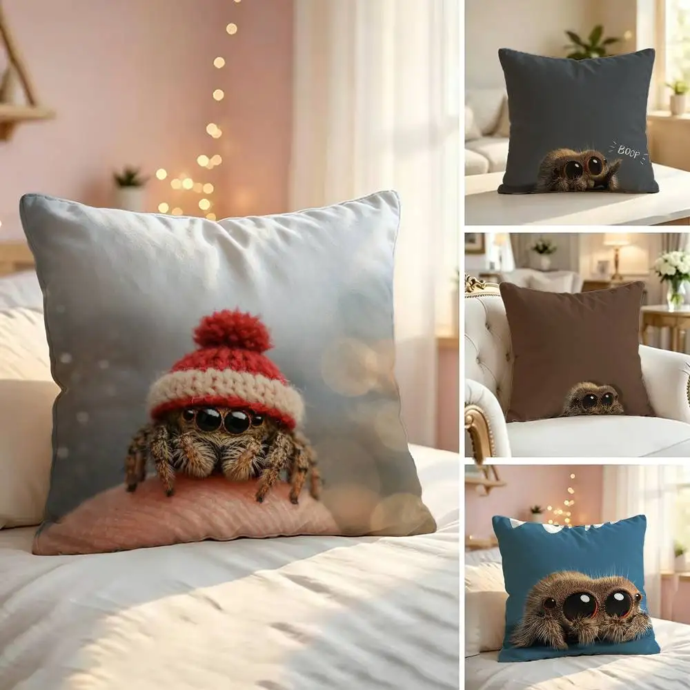 C-Cartoon L-Lucas the S-Spider Soft Pillow Shell For Sofa Living Space Bedroom Headboard Backrest Square Cushion Cozy