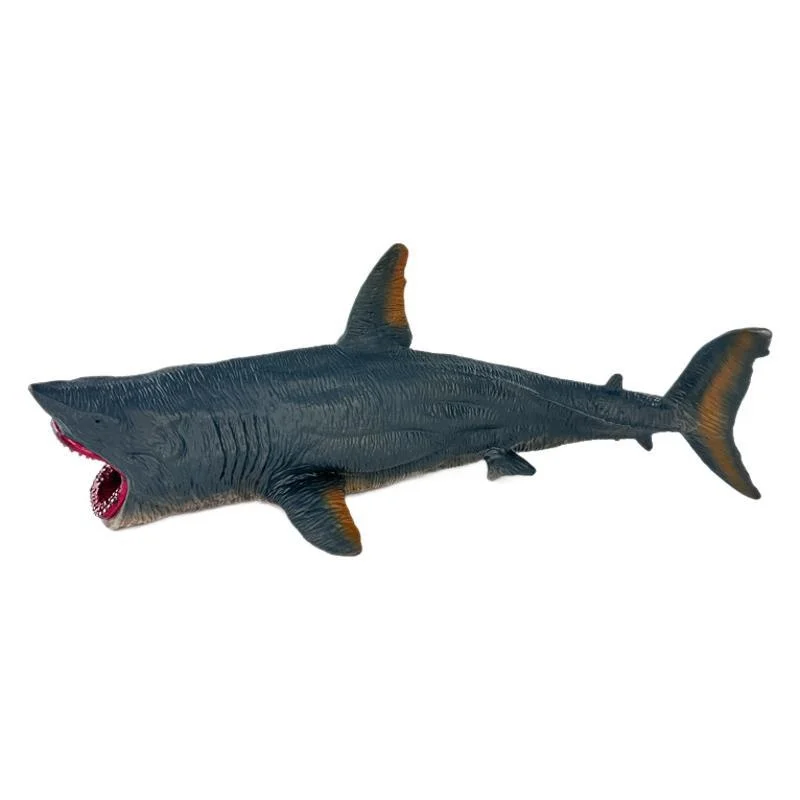 Oenux Savage Marine Sea Life Megalodon Action Figure Aquarium Big Fish Animal Model Toys For Kids Gift