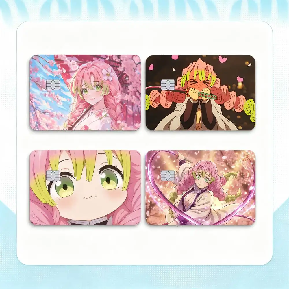 Anime Kanroji M-Cute M-Mitsuri   Credit Card HD Stickers Game Card Decal Small Chip Waterproof Sticker Gift