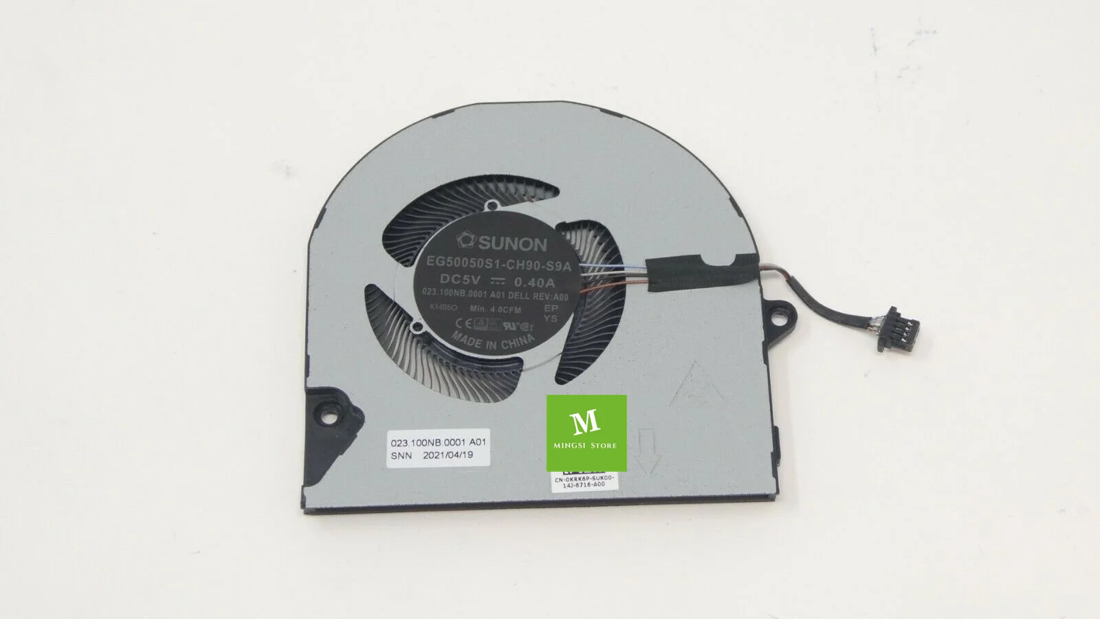 Para Dell Inspiron 15 5510 5515 ventilador de refrigeración de CPU KRK6P 0KRK6P