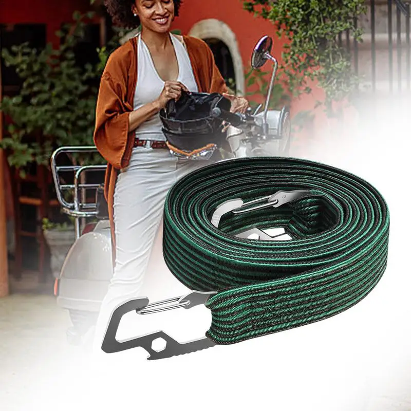 Motorcycle Elastic Rope Strap Elastic Drawstring Adjustable Elastic Rope Hooked Elastic Rope Binding Rope For Outdoor Sports