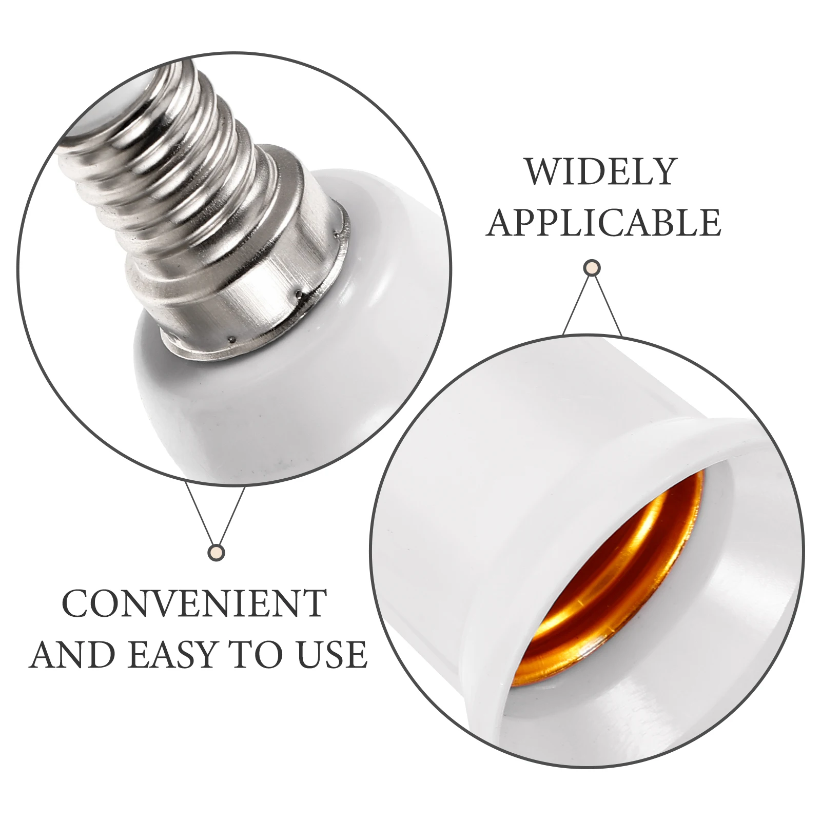 

Lamp Adapter Socket Converters Plastic Base Light Bulb Holder Screw Accessories Brighter Room Easy Installation Bedroom Kitchen