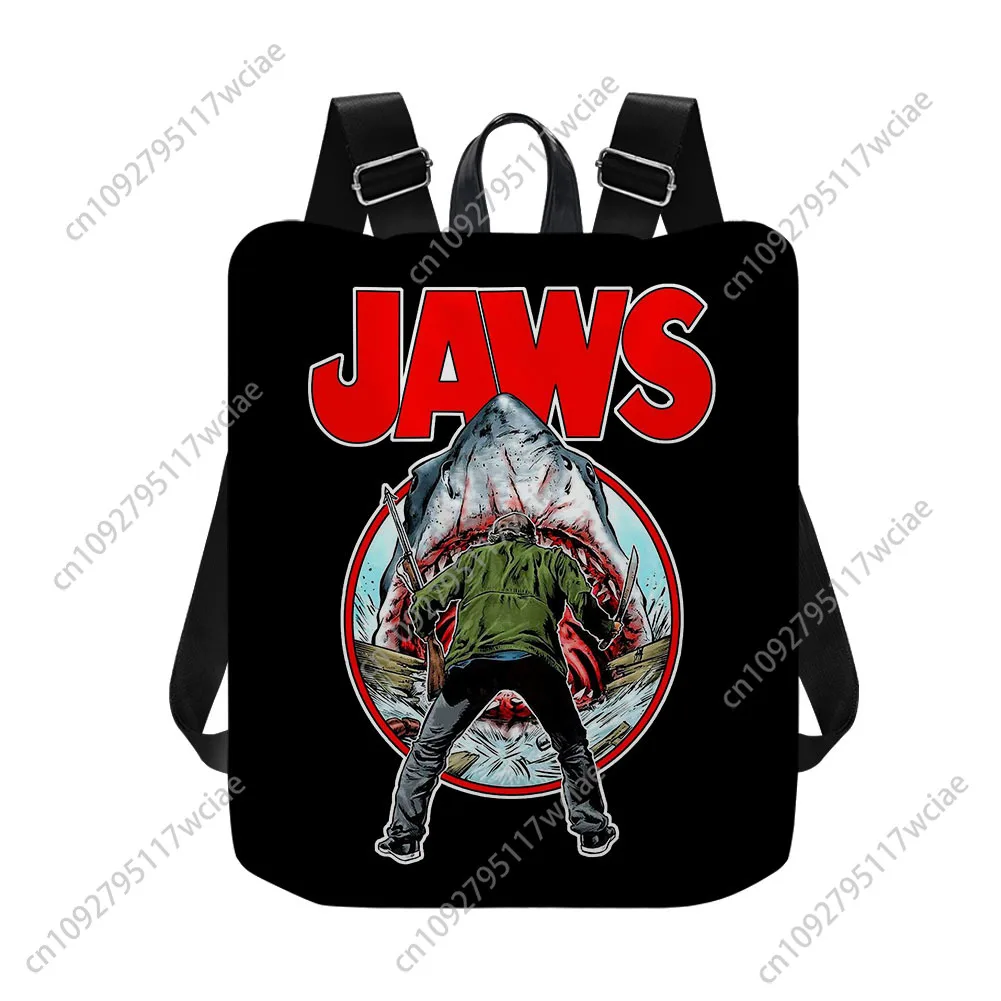 Jaws Horror Movie Bag Aangepaste rugzak reizen Anti-diefstal rugzak Nylon waterdichte dagrugzak Fashion College Gift Boekentas