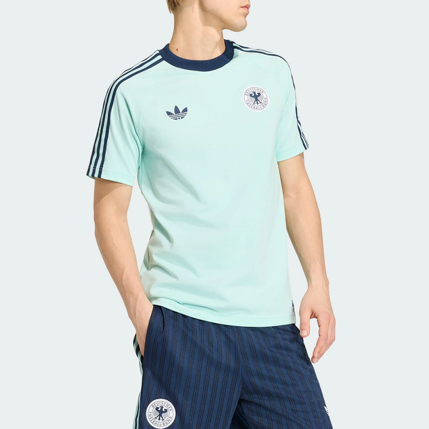 Adidas genuine DFB OG TEE men's retro sports slim fit T-shirt KE2928