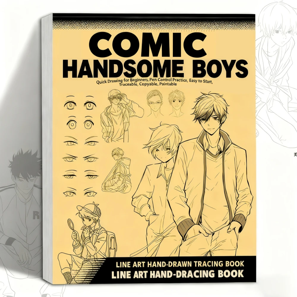 Two Anime Drawing Secrets, Easy to Learn from Scratch with Simple Line Drawing and Hand-Drawing Tutorials, Covering Character Design