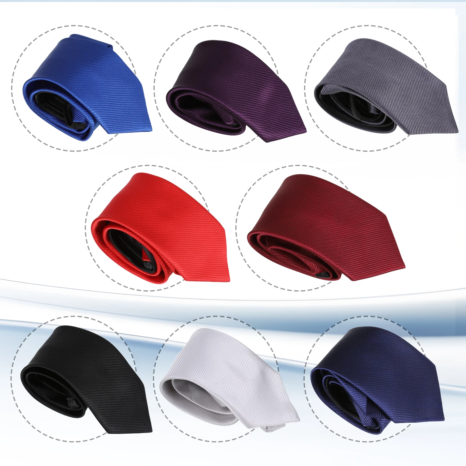 الكلاسيكية الأسود رابطة عنق تقليد الحرير الصلبة كسول التعادل للرجال الأعمال الأزرق الأحمر سستة التعادل 6 سنتيمتر فستان ضيق قميص Cravat هدية #2