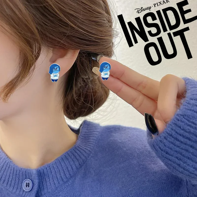 

Disney Inside Out 2 Stud Earrings Kawaii Anime Characters Joy Anger Disgust Sadness Fear Anxiety Embarrassment Envy Earring Gift