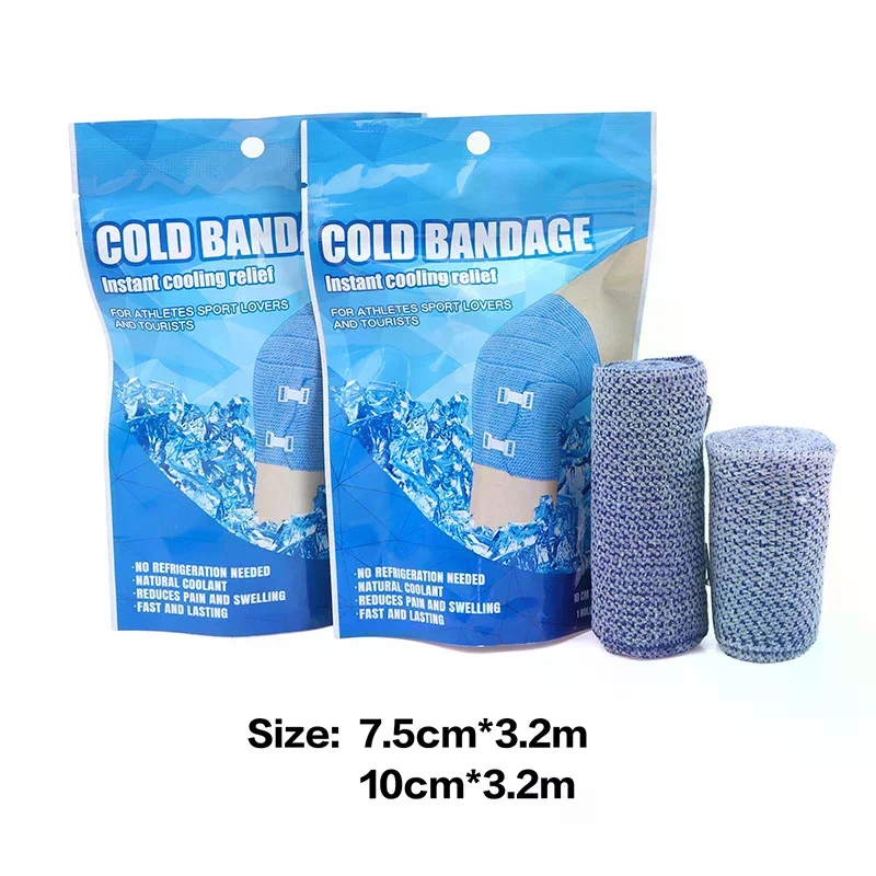 Self Adhesive Ice Bandage Instant Cooling Muscle Care And Compression Tape For Athletes And Adults