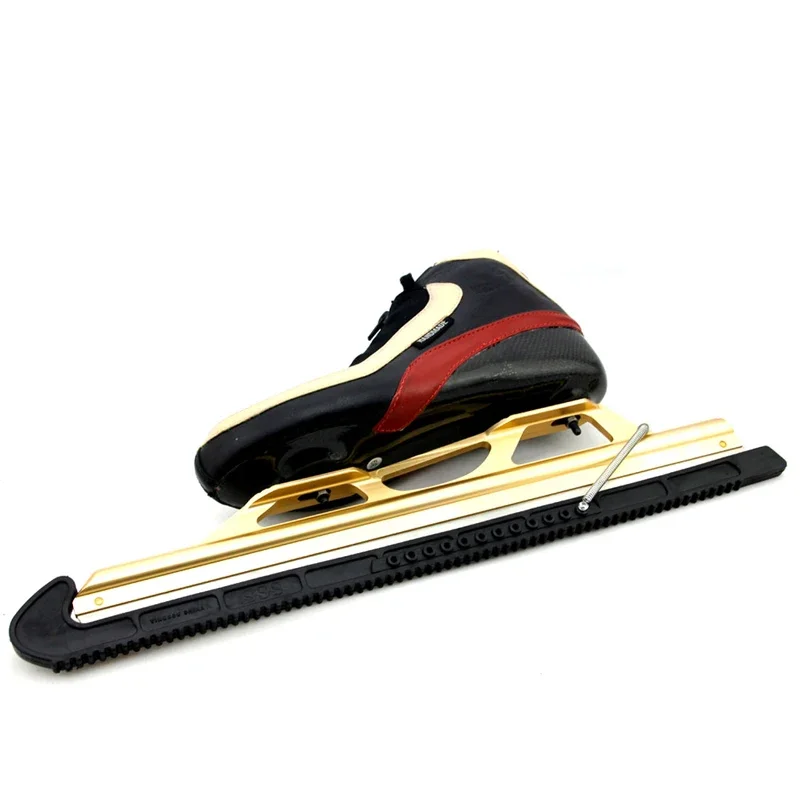 غطاء شفرات التزلج السريع القابل للتعديل، واقيات التزلج على الجليد من النايلون الاحترافي لملحقات التزلج على الجليد الطويلة والقصيرة