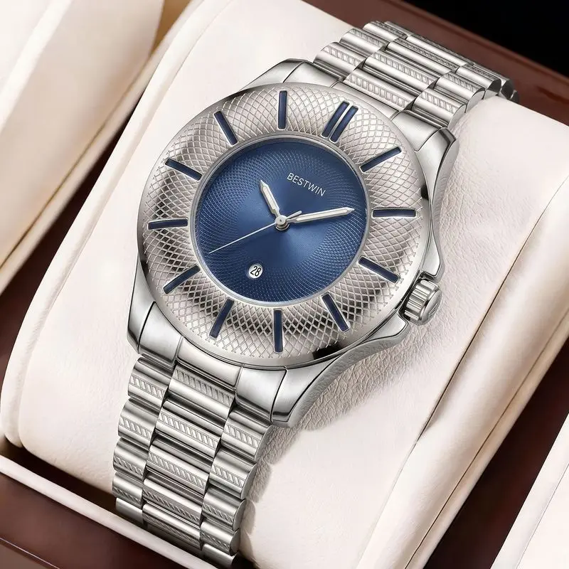 Men's Snake Pattern Quartz Watch Fashion Waterproof Luminous Trendy Wristwatch for Men
