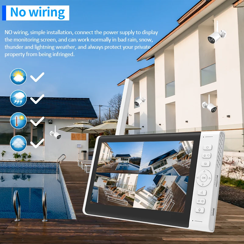 2025 New WIFI NVR Security CCTV Camera System Video System Auto Tracking Wireless Outdoor Camera Kit