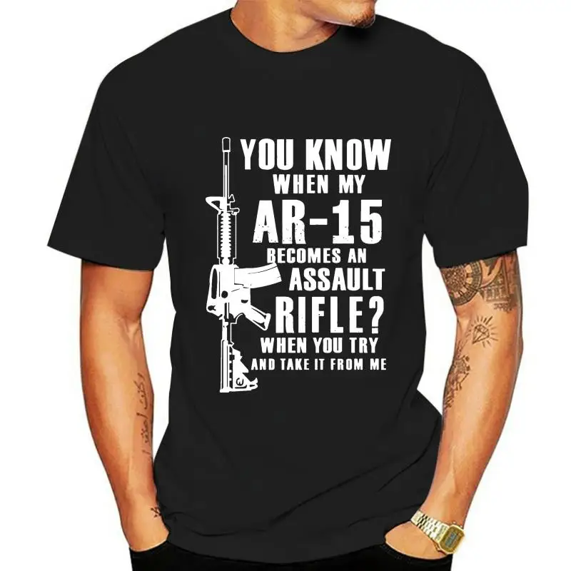 AR-15 ASSAULT RIFFLE T-SHIRT 2ND SECOND AMENDMENT PRO GUN RIGHTS 3 PERCENTER