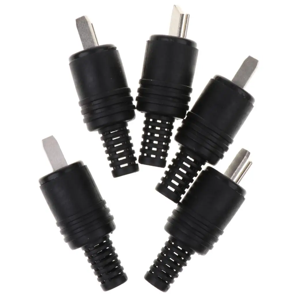 Male Electrical Plug Straight Connector Durable 2-pin Plastic Plug Wiring Kit for Audio Devices