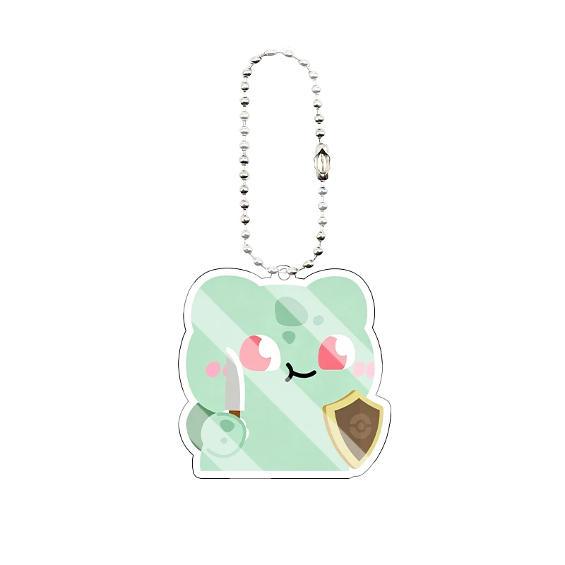 Creative Bulbasaur Squirtle Psyduck Jigglypuff Defense Team Acrylic Keychain Gen 1 Classic Pockets Monster Bag Pendant Charm Toy view 3