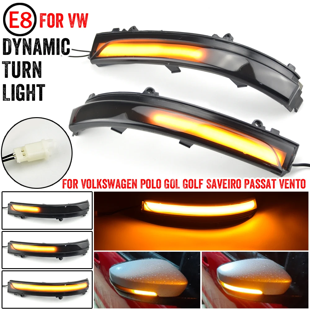 Dynamic Blinker Turn Signal Light Side Mirror Indicator LED Flashing Light for VW Volkswagen GOL Saveiro Voyage FOX UP