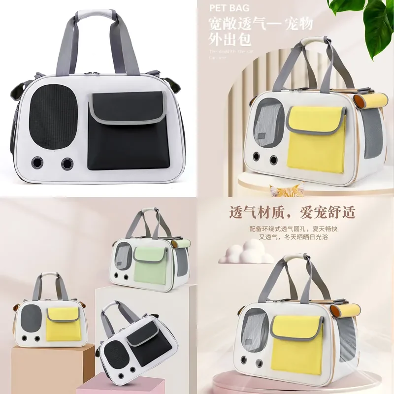 Breathable Large Capacity Pet Carrier Bag Portable Single Shoulder Crossbody Travel Tote for Cats Dogs Summer Outdoor Use
