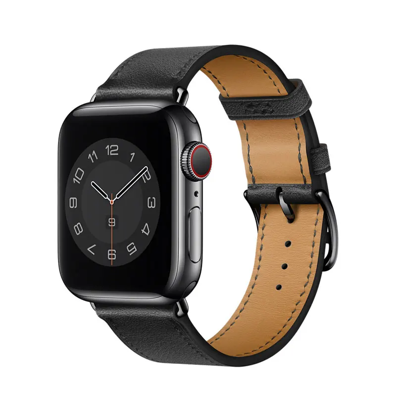 High Quality Genuine Leather Single Tour Band For Apple Watch strap 40mm 44mm 41MM 45MM 38 42mm 49mm iWatch 8 7 6 SE 5 4 3 Ultra